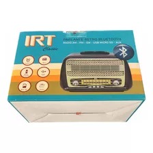 Parlante Retro Bluetooth Irt Am Fm Usb Sd Aux Recargable