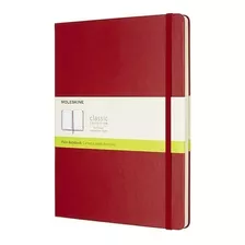 Caderno Moleskine Clássico Vermelho, Capa Dura Sem Pauta, Ex