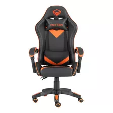 Silla Gamer Meetion Chr04 Ergonómica Reclinable 130 Grados Color Negro/naranja