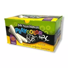 Caja X 144 Tizas Playcolor Blancas Calidad Premium