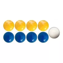 Bolas 54mm Mata-mata (4 Amarela., 4 Azul, 1 Branca.) 9 Bolas