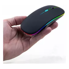 Mouse Sem Fio Recarregável Wireles Optico Led Rgb Ergonômico