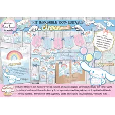 Kit Imprimible Candy Bar Cinnamoroll Kawaii 100% Editable