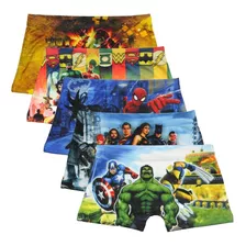 Kit 25 Unidades Boxer Infantil Sublimada Personagem, Atacado