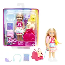 Barbie Chelsea Acessórios De Viagem C/ Cachorro Hjy17 Mattel