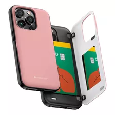 Funda Goospery Para iPhone 14 Pro Shockpr Wallet Pink