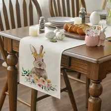 Lindos Manteles De Mesa Con Estampado De Conejitos De Pascua