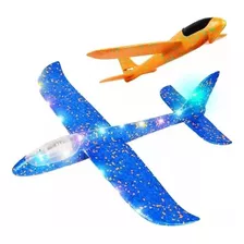 Avion Planeador Con Luz Led Grande 48cm Woowfiesta