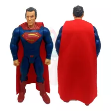 Boneco Articulado Som Luz - Super Homem 30cm - Liga Justiça 