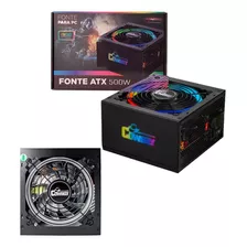 Fonte De Alimentação Gamer Atx 500w Bivolt Ultra Silencioso