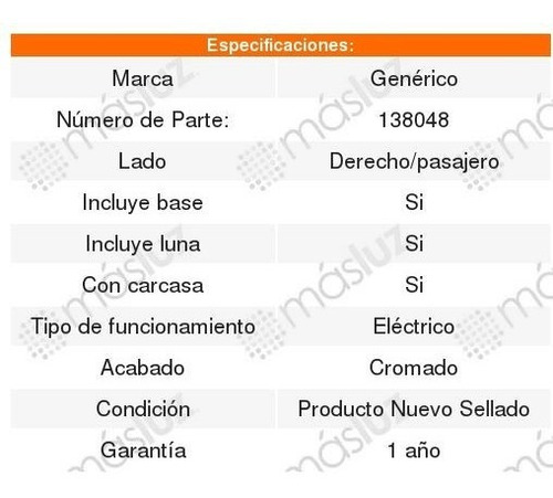 Ford Expedition Espejo Derecho 1997 1998 1999 2000 2001 2002 Foto 2