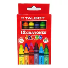 Crayones De Cera Escolares Talbot Jumbo 12 Colores