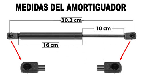 07-09 Mercury Milan Amortiguadores Para Cajuela 2 Piezas Foto 2