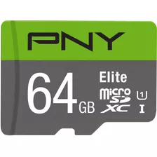 Pny Technologies 64gb Elite Uhs-i Microsdxc Memory Card With