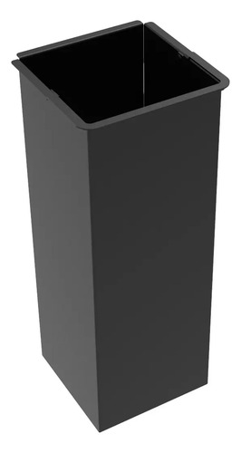 Balde Lixeira Quadrada Pintada Preto 8 L Para Bancada Preto