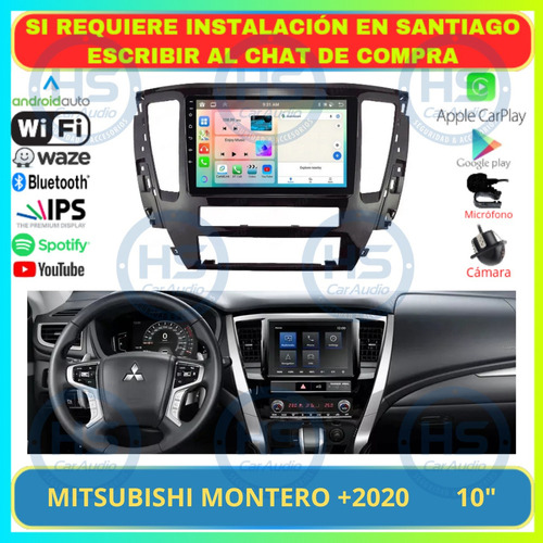 Radio 10 Pulga Android Auto Carplay Mitsubishi Montero +2020 Foto 2