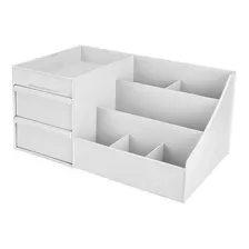 Cosmetiquero Caja Organizadora Maquillaje Para Mesa Blanco