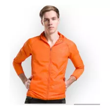 Chaqueta Rompevientos Hombre Impermeable Naranja - Deportes