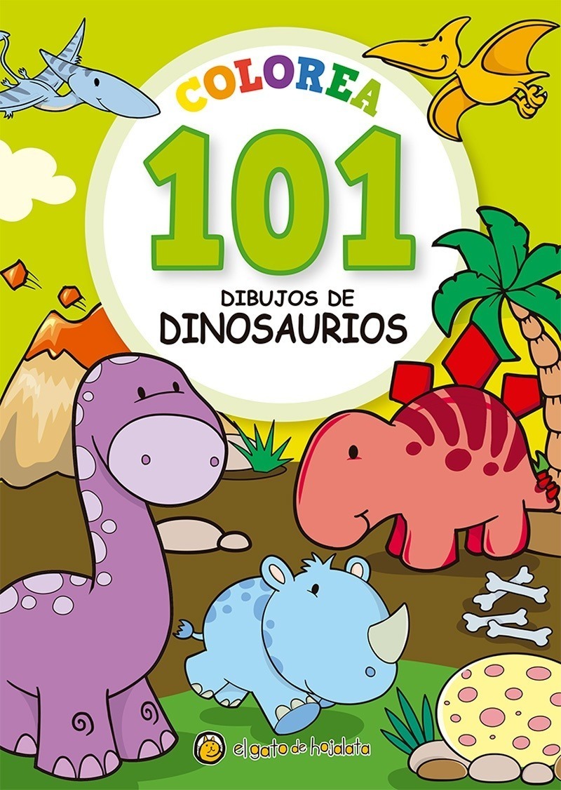 Colorea 101 Dibujos De Dinosaurios Libro Para Niños 2628 - Avisos en  Libros, Revistas y Comics