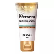  Loreal Protetor Antioleosidade Defender 60fps Escuro 40g