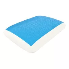 Almohada Theramart Tm110 Theragel Tradicional 60cm X 14cm Color Azul