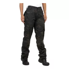 Calça Feminina Cargo Multicam Black Militar Uv50+ Usetático