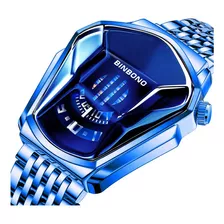 Relógio De Pulso Militar Esportivo Azul Quartzo Cronógrafo