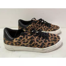 Zapatillas Zara Moda Animal Print Tela