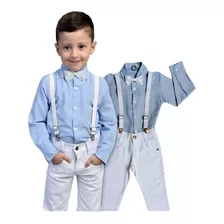 Roupa Pajem Azul Bebe Conjunto Casamento Ocasiões Especiais