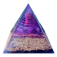Pirâmide De Orgonite Chama Violeta Grande Extra