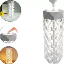 Umidificador Purificador Ar Luminaria Abajur Cristal Luz Led