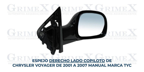 Espejo Chrysler Voyager 2001-01-02-03-04-05-06-2007-07 Man Foto 10