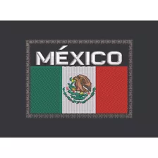 Pack 100 Mexico Parche Bandera Bordada Termohaderible
