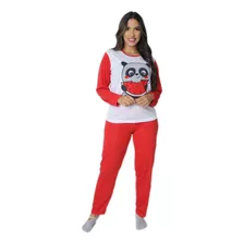 Pijama Feminino Manga Longa Calça + Blusa De Frio 