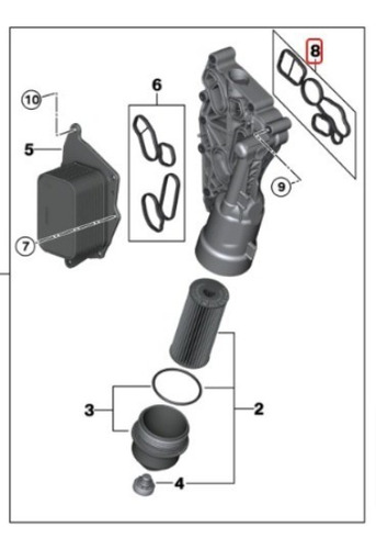 Junta Empaque Base Filtro Aceite Mini Cooper Bmw X1 330i 230 Foto 4