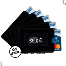 Kit 05 Bloqueadores Cartões De Débito E Crédito - Rfid Block