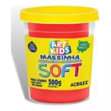 Massinha De Modelar Acrilex Soft 500g Vermelho