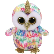 Pelúcia Ty Beanie Boo Collection Enchanted Coruja Unicórnio 