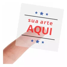 Etiquetas Transparente 4x4cm Personalizada Sua Arte 50uni