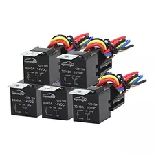 Paquete De 5 - Arnés De Relé Epauto 30/40 Amp Spdt 12v Bosch