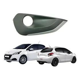 Moldura Farol Milha Esquerdo Peugeot 208 2017 A 2019 Preto Preto Esquerdo