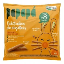 Palitinhos De Vegetais Cenoura E Grão De Bico Papapá 20g