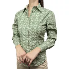 Camisa Feminina Social Verde London Dágora Country