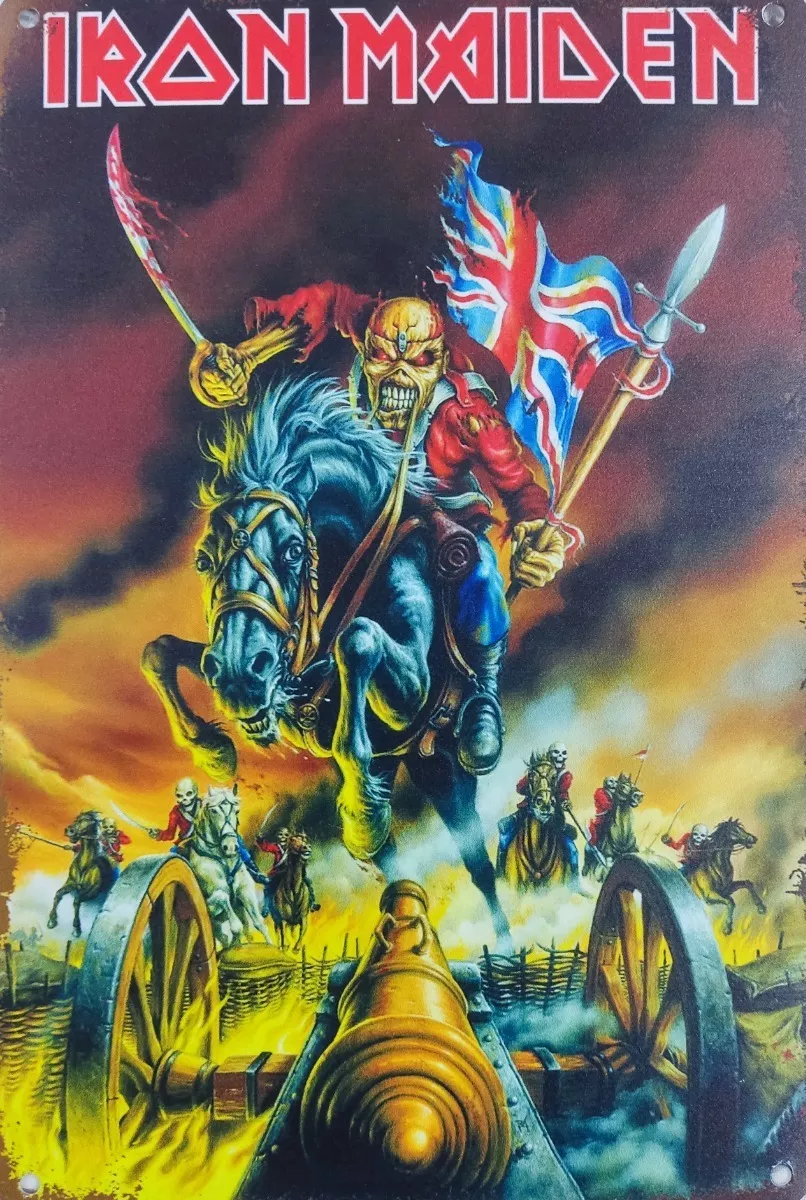 Placa De Metal Para Decoración De Pared Iron Maiden