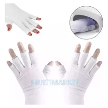 Guantes Protectores Rayos Uv, Manicuria, Esculpidas, Semi