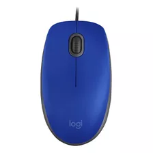 Mouse Com Fio Usb M110 Azul Logitech