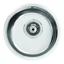 Cuba Inox Sobrepor Redonda Docol 30cm Brilho Válvula