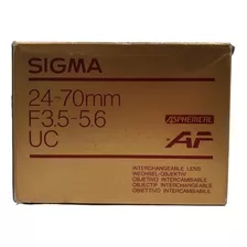 Lente Sigma 24-70mm F3.5-5.6 Uc Aspherical Af - Nikon Af-d