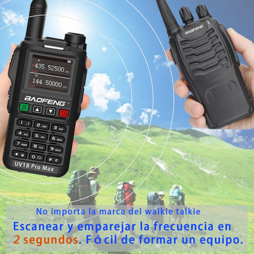 Radio Baofeng Wokitokis Ptt Gps 10w Am/fm Uhf/vhf Lcd Usb C Foto 6