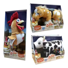 Combo X3 Peluches Granja Zenon Percheron Bartolito Vaca Lola